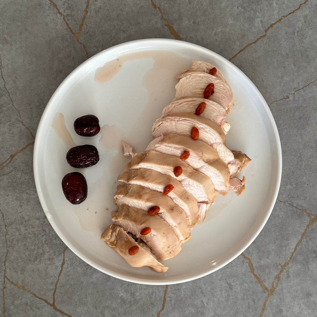 Sous-Vide Herbal Chicken Breast with Ten Essence Decoction