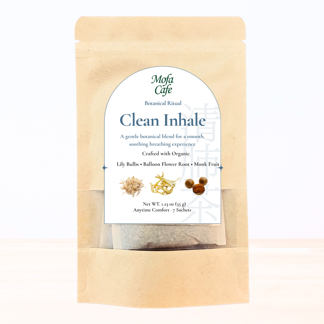 Front packaging of Clean Inhale Tea
